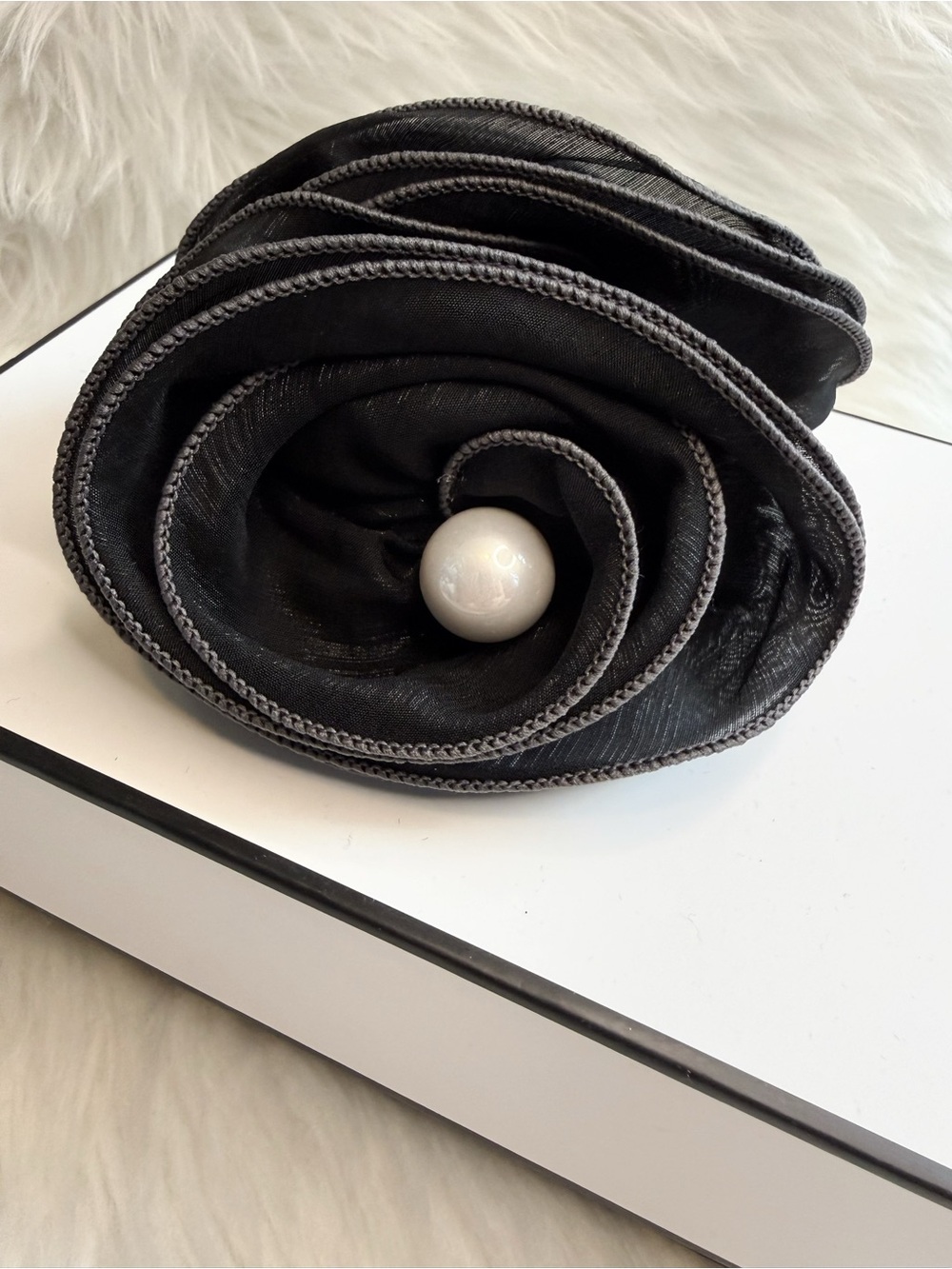 Hair Claw black Camellia Flower Women Fashion Accessories Wedding Bridal Gift